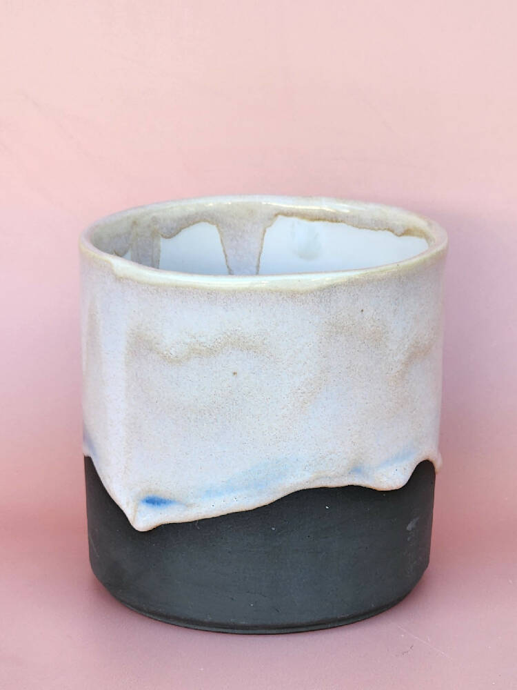 Handmade Ceramic Cover Pot - Monochrome Glaze