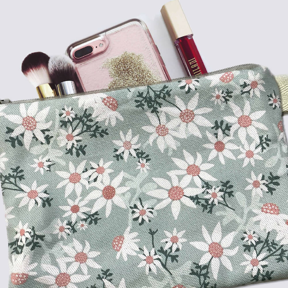 Zipper Purse - Australian Flannel Flowers Secret Message inside #35