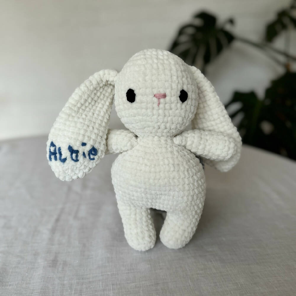 Flopsy Bunny, Plush Soft Toy, Personalised with hand embroidered name