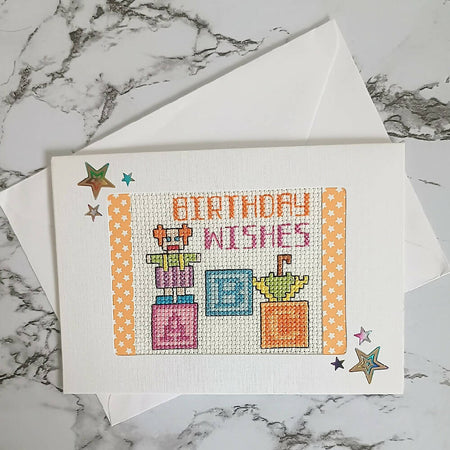 Cross Stitch Greeting Card - Child's Birthday