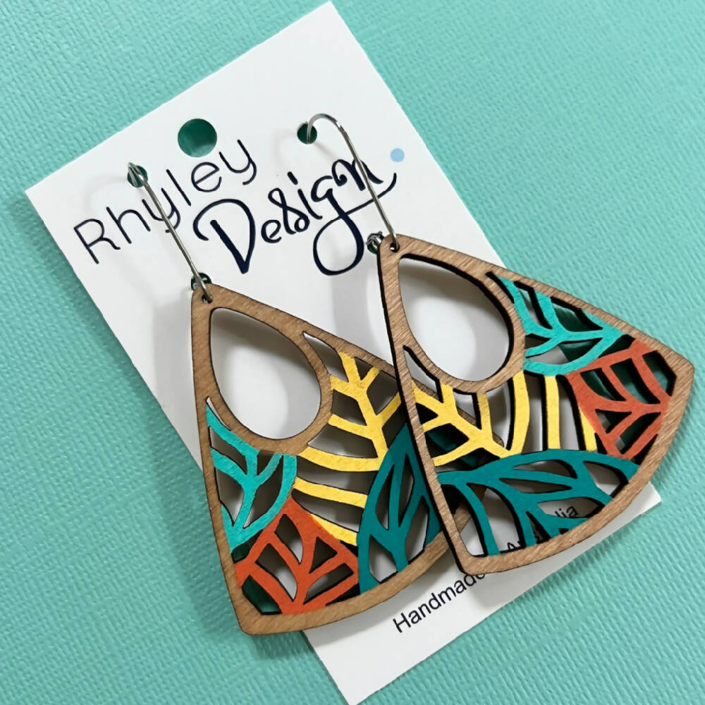 painted tropical leaves