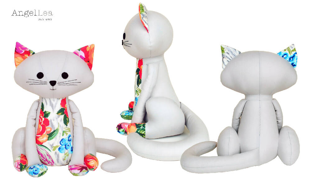 Cat Softie Pattern PDF Sewing Pattern Cat Stuffed Animal