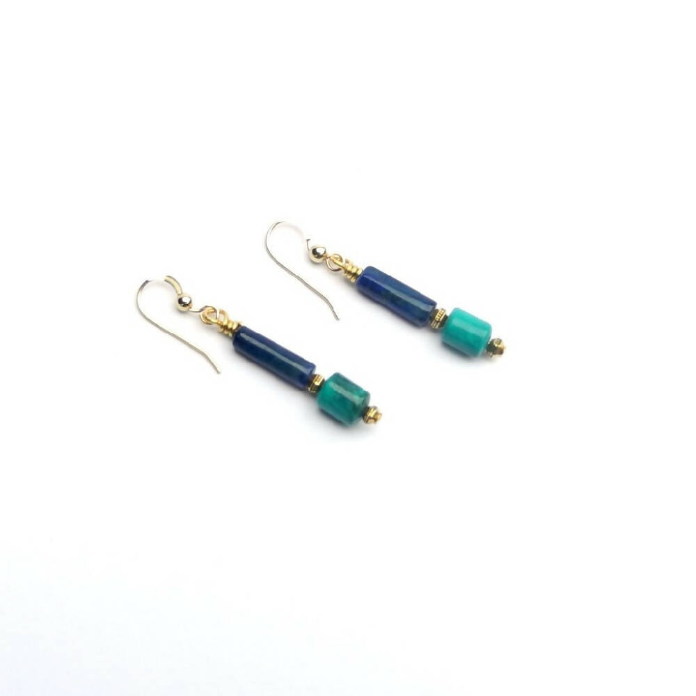 Lapis turquoise Earrings GF DSCN9489 13-11-17 1024
