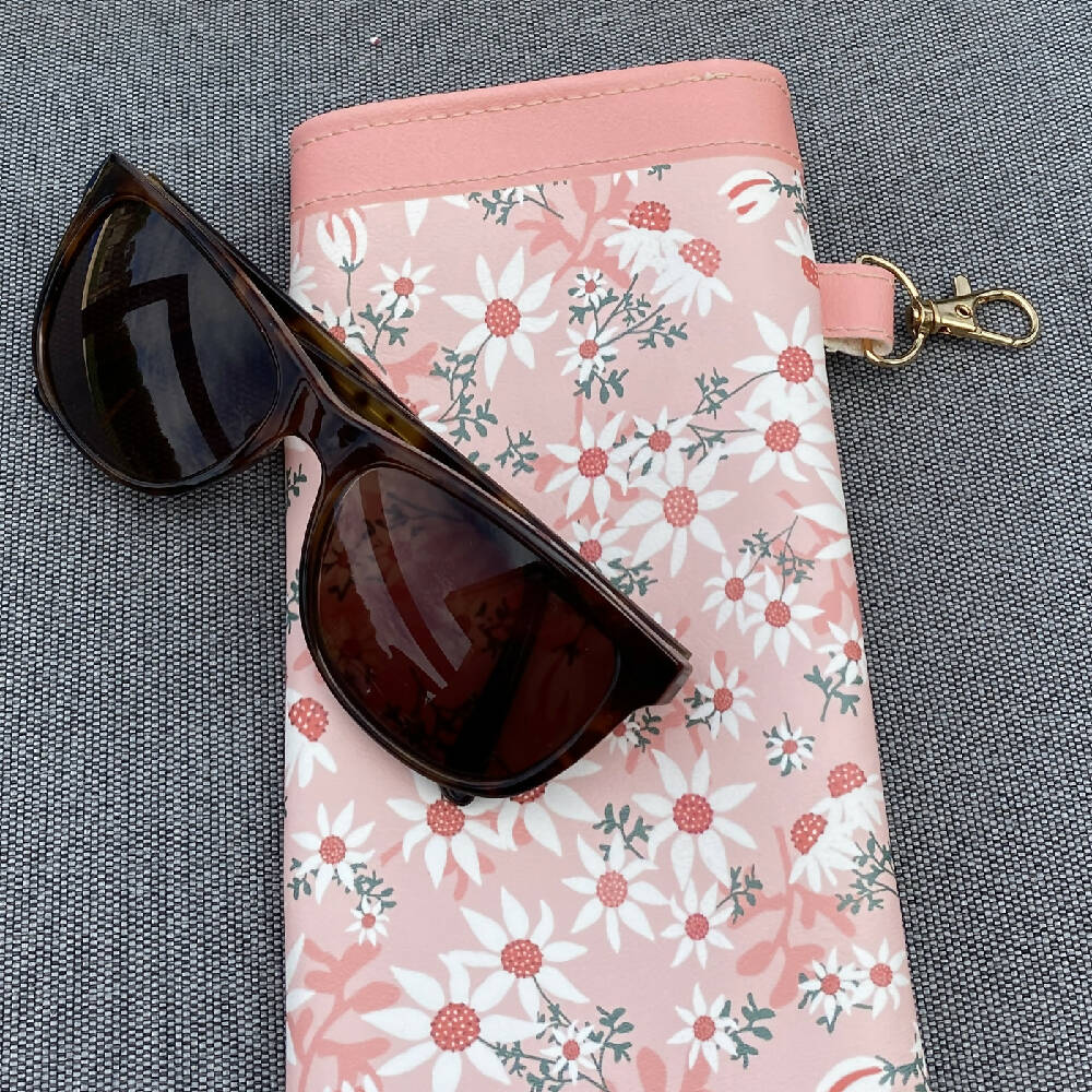 Glasses Case / Pouch featuring exclusive Australian Flannel Flowers Floral Print #1