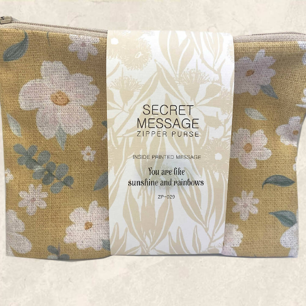 zp-029-White-Watercolour-Flowers-on-Mustard-Zipper-Pouch-B