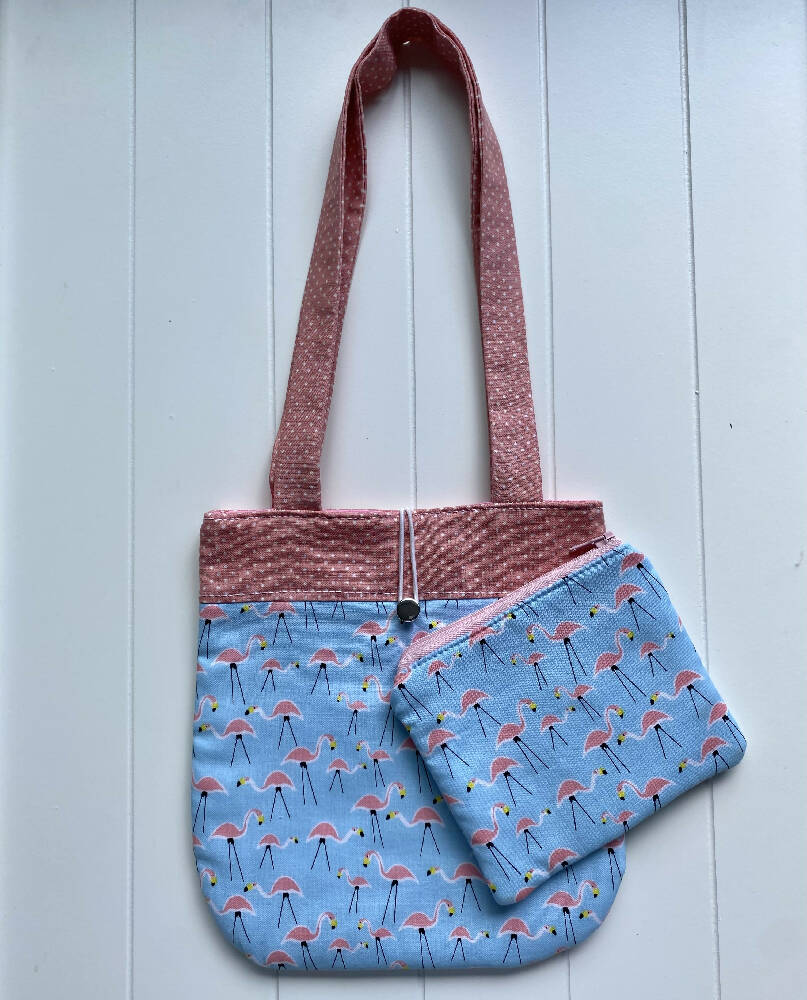 Flamingos handbag and purse