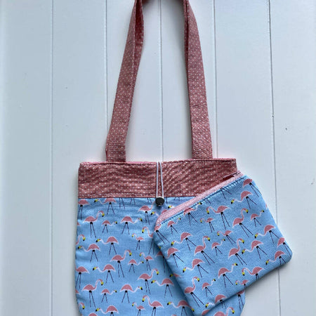 Flamingos handbag and purse