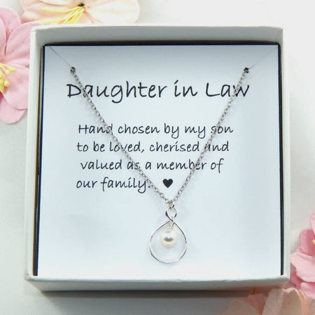 Daughter-In-Law Sterling Silver Infinity Necklace Gift