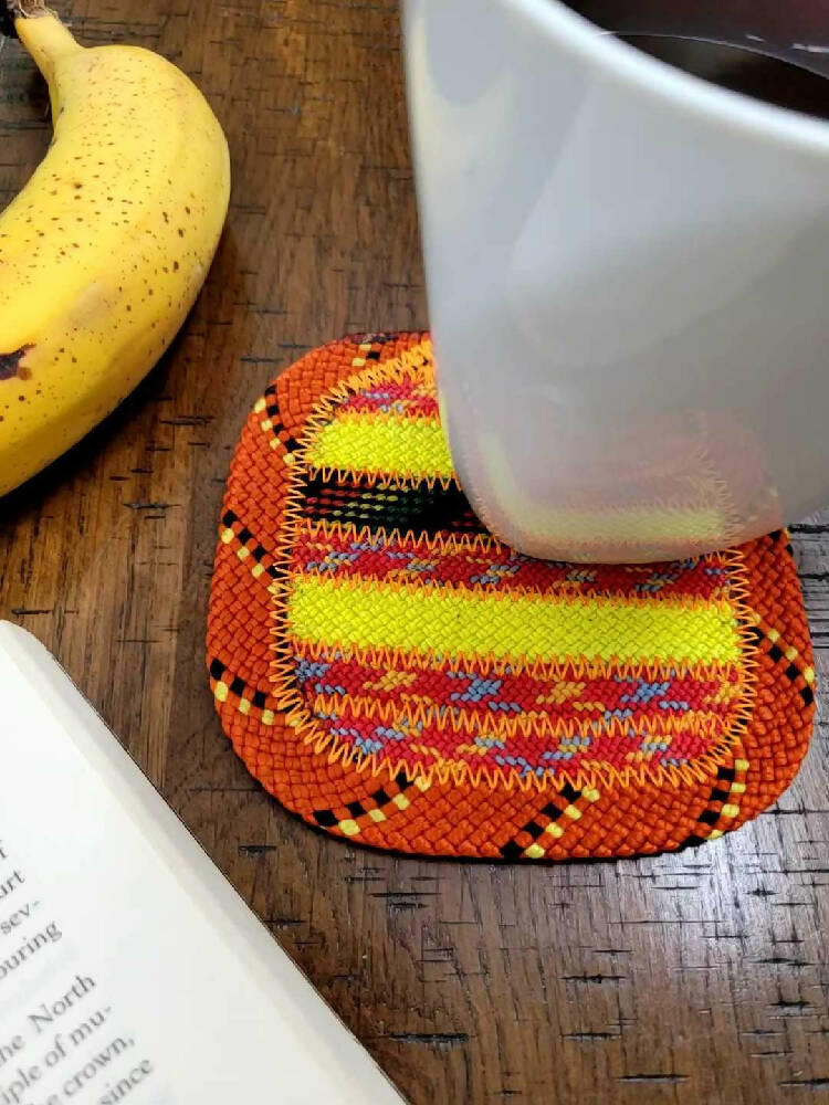 Upcycled Rope Coasters [Sunset]