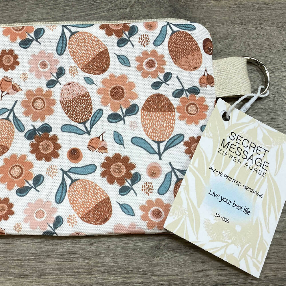 zp-038-Australian-Modern-Banksia-Flowers-Zipper-Pouch-A3