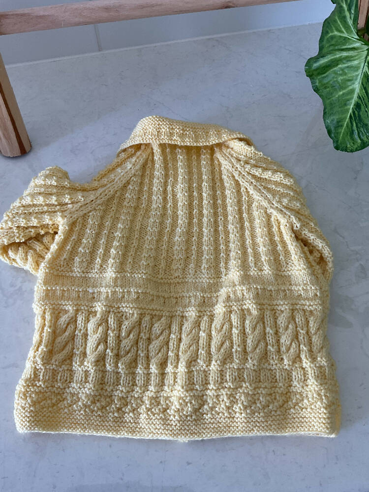 Baby Cardigan in Lemon 6-12 months