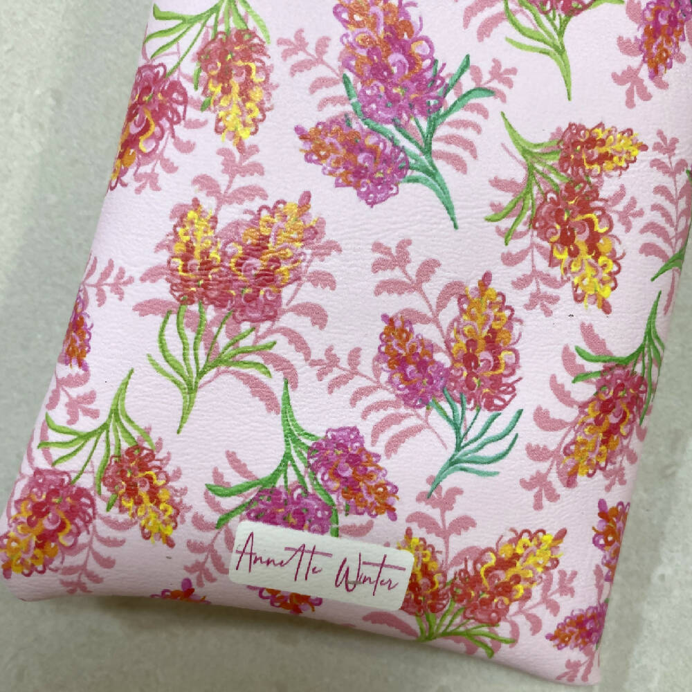 Soft-glasses-case-faux-leather-Australian-Grevillea-Floral-Print-F