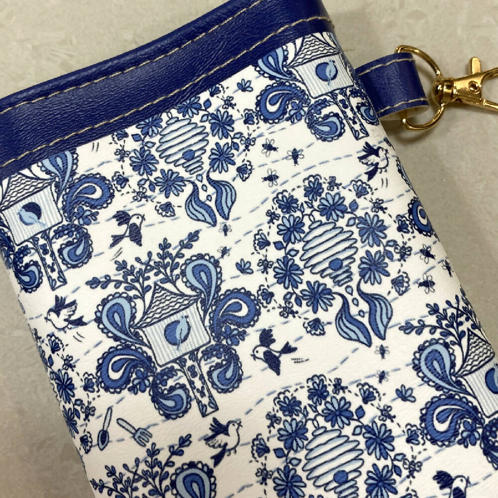 Glasses Case / Pouch featuring exclusive chintz birdhouse floral Print #5