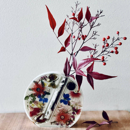 Test Tube Propagation Vase featuring Australian Native Flowers