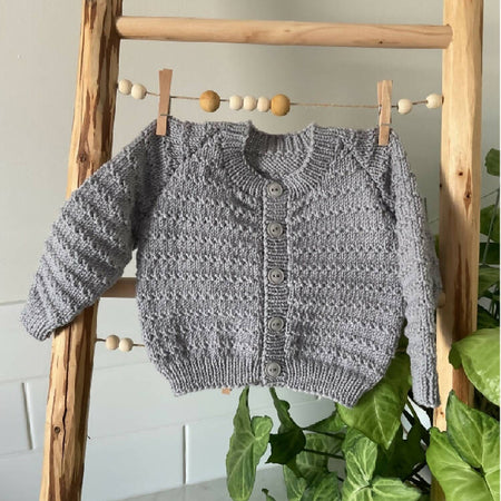 Baby Cardigan in Grey, Size 6 months
