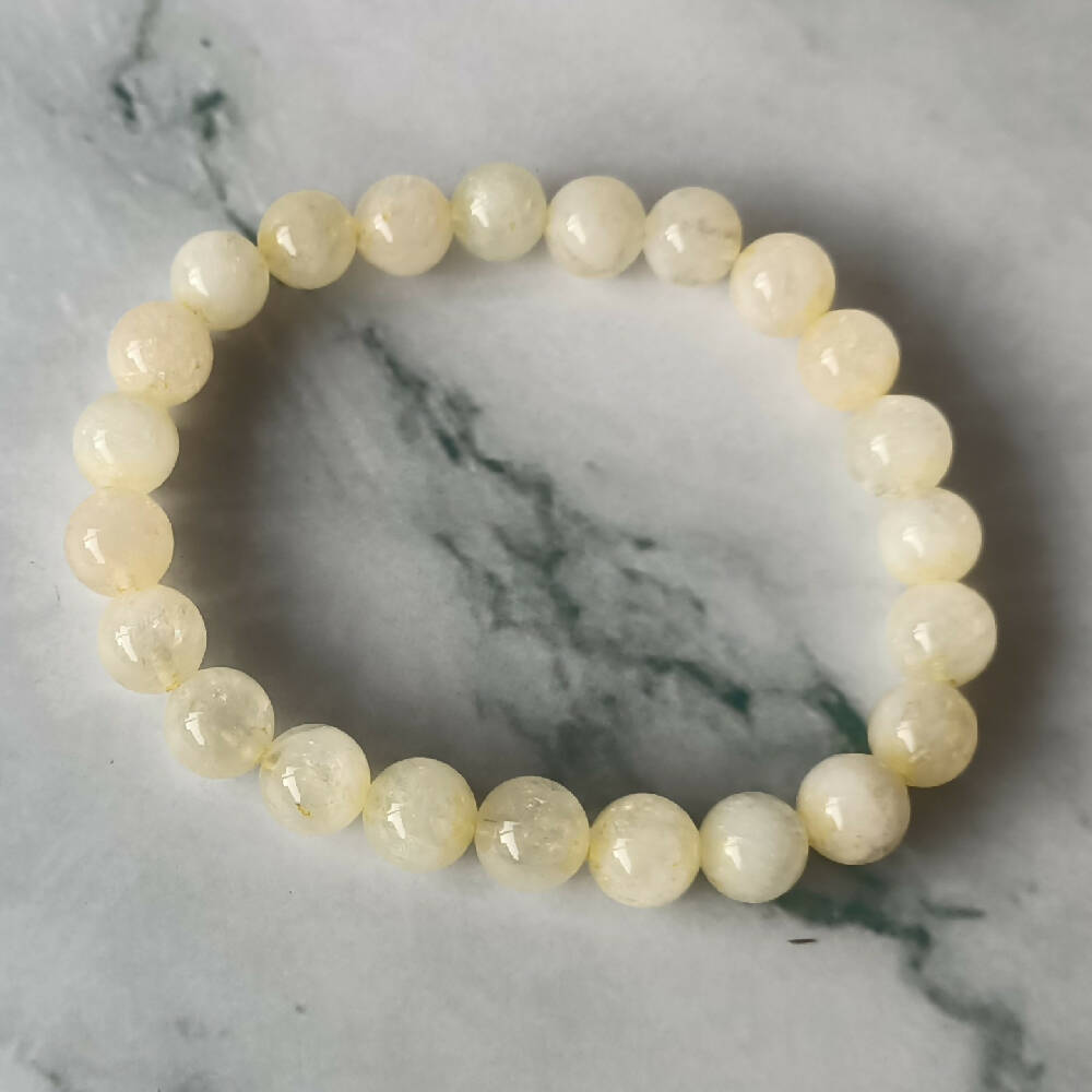 Citrine Gemstone Stretchy Bracelet 8mm