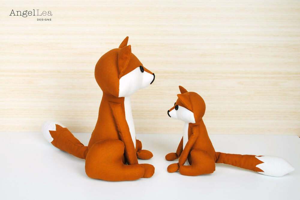 Fox Family Stuffed Animals PDF Sewing Pattern