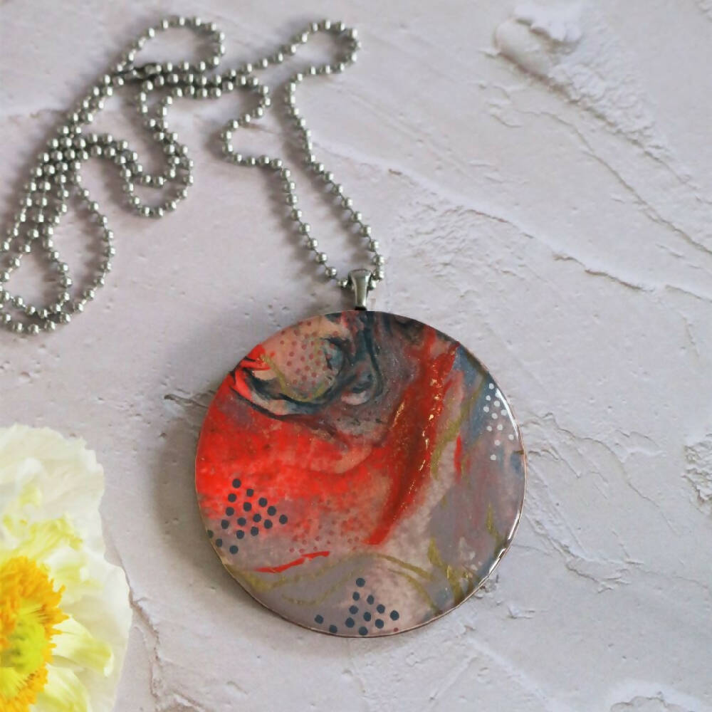 Sunset Sands Collection | Pendant Necklace Resin with chain
