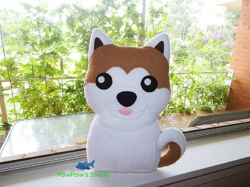 Akita Inu Pillow Plush/ Dog Softie/ Home Nursery Decor/ Gift