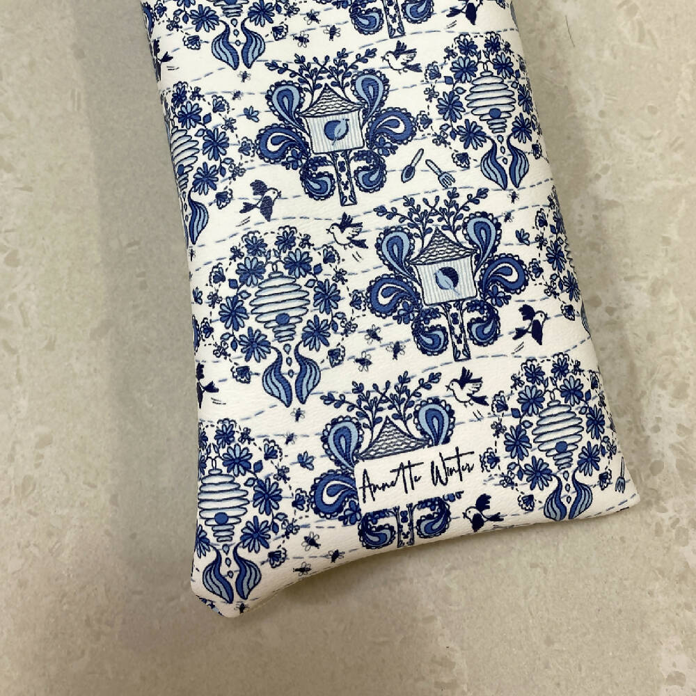 Glasses Case / Pouch featuring exclusive chintz birdhouse floral Print #5