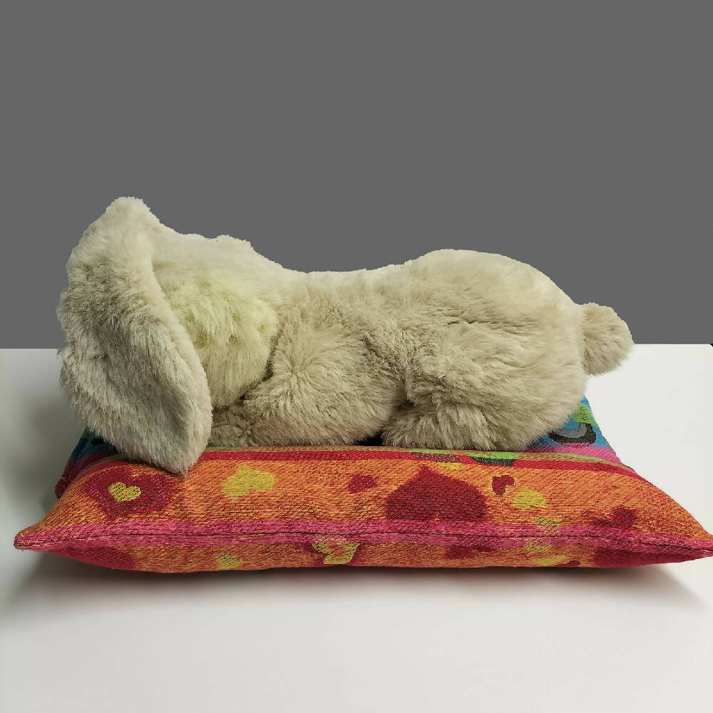 Pet bunny bed, Loveheart print