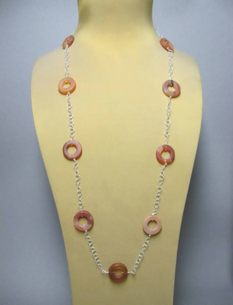 Matte carnelian chain 2