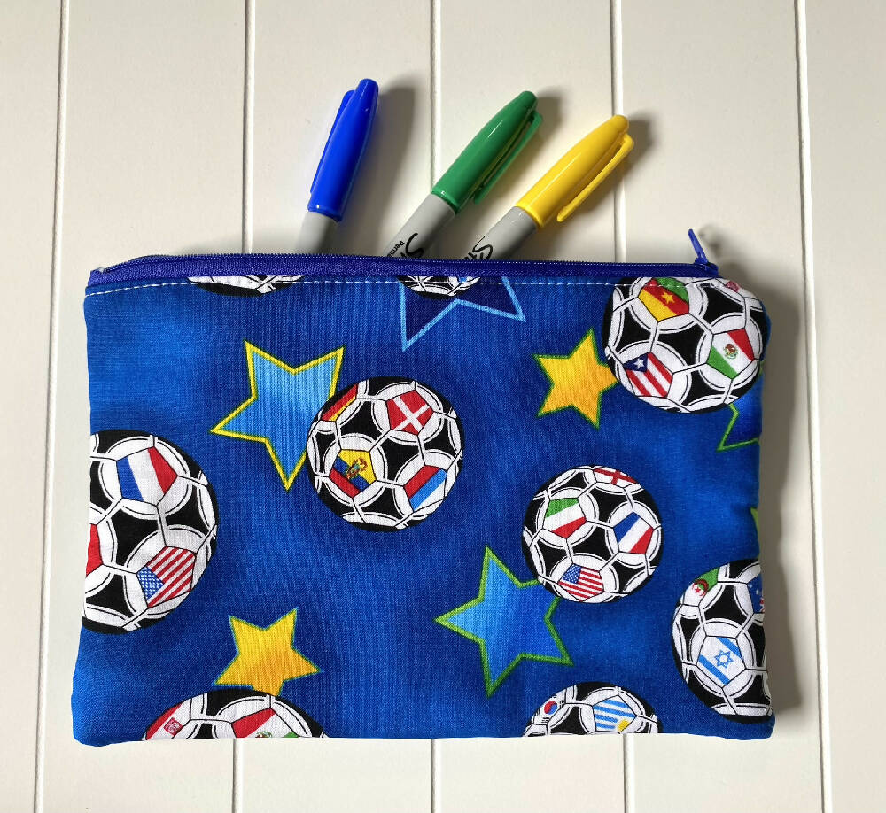 Soccer around the world pencil case