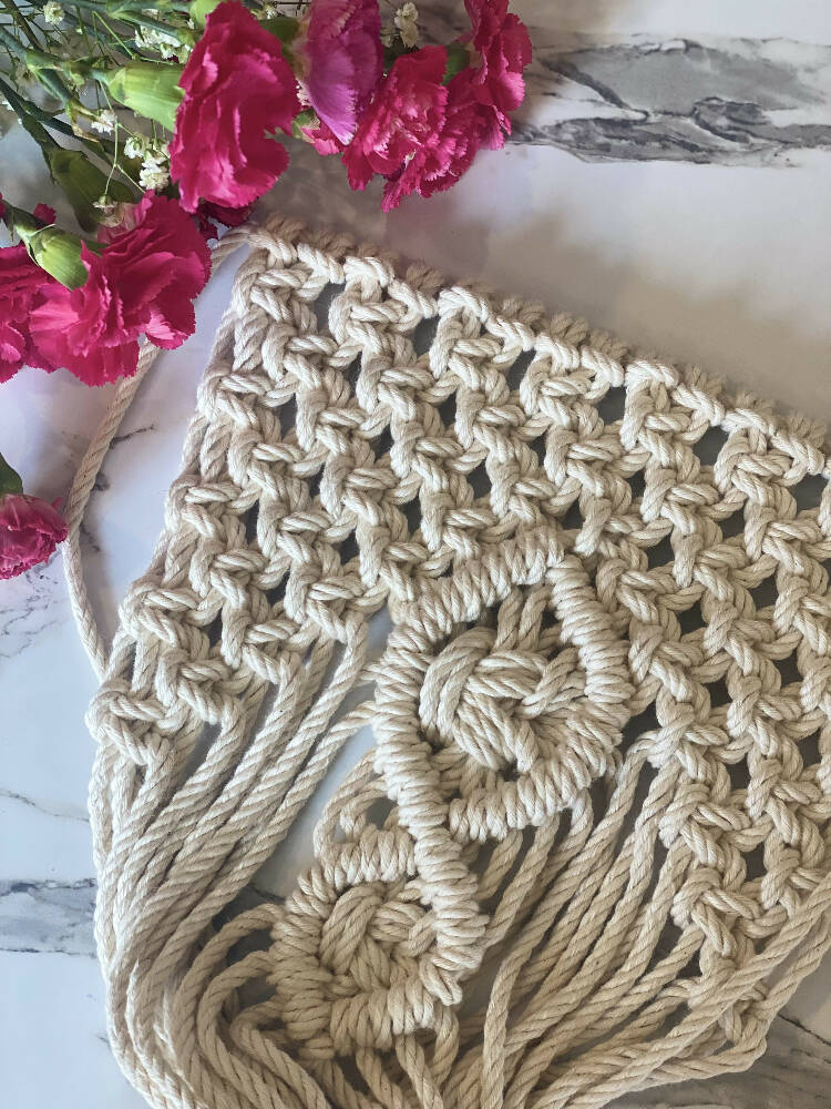 macrame flower wrap