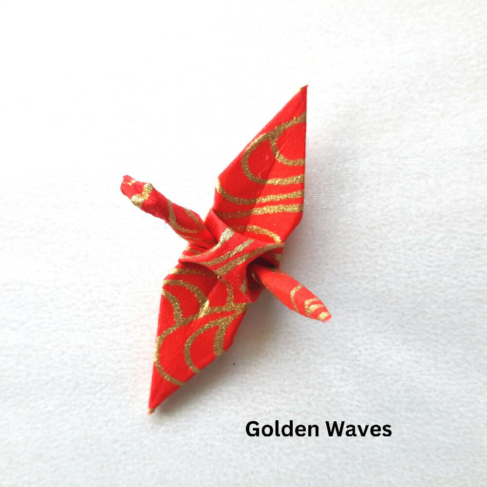 Golden Waves crane - Marion Nelson Art
