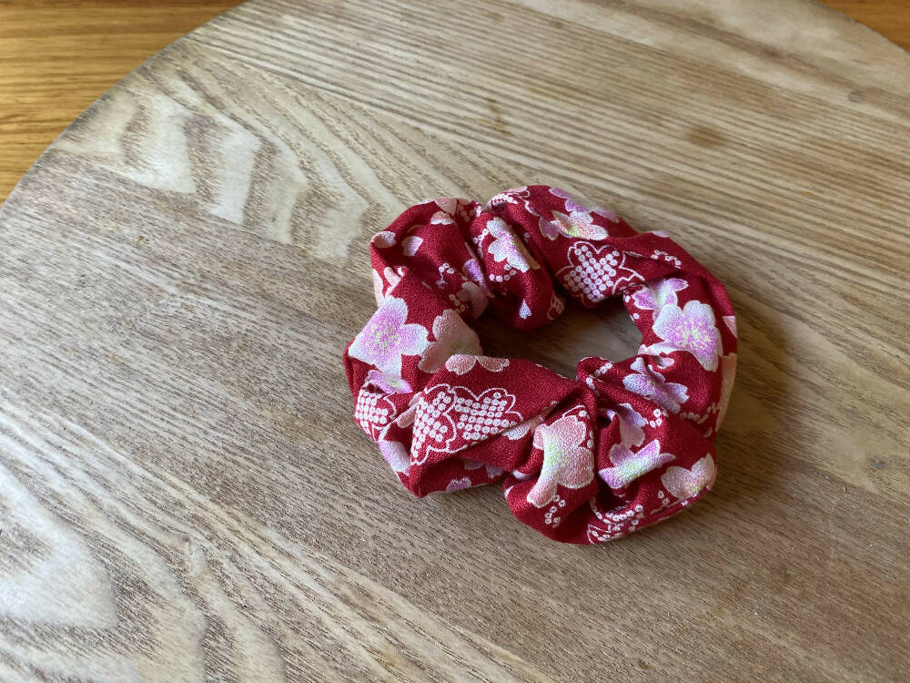 Japanese kimono material scrunchie