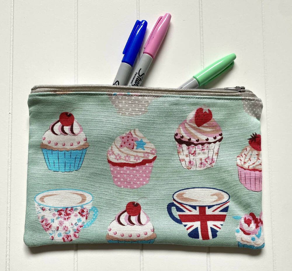 Tea and cupcakes pencil case