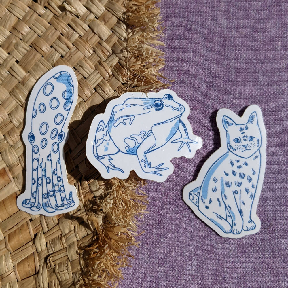 Blue Critters - Sticker Pack