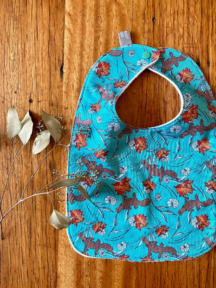 bib - platypus / organic cotton hemp fleecy / baby, toddler