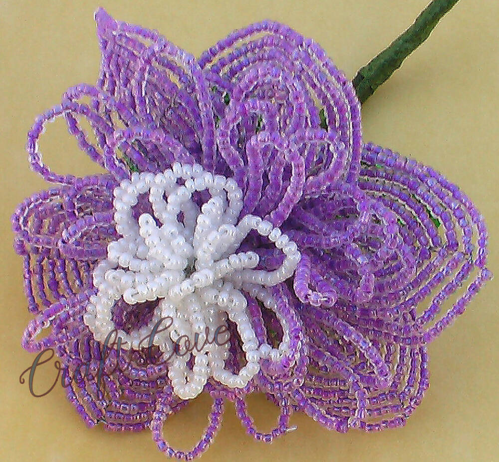 French Beaded Peony, purple flower, forever flower