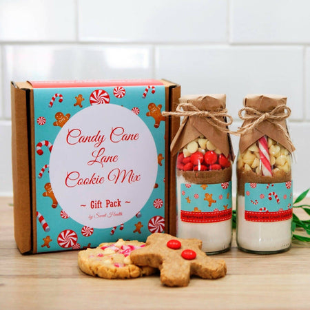 Christmas CANDY Cane Lane Cookie Mix in a Bottle GIFT PACK .