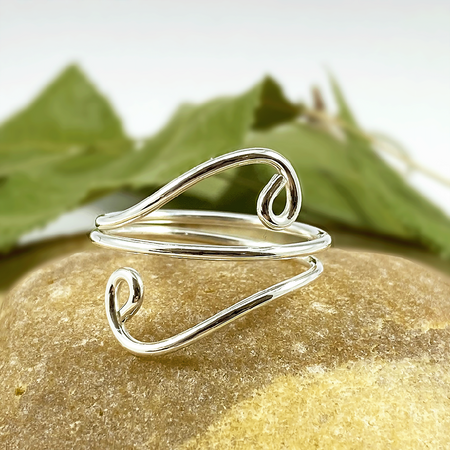 Argentium Silver Wave Wrap Ring