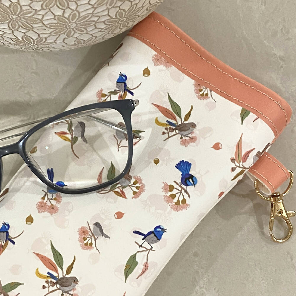 Glasses Case / Pouch featuring exclusive Australian Blue Fairy Wrens #7