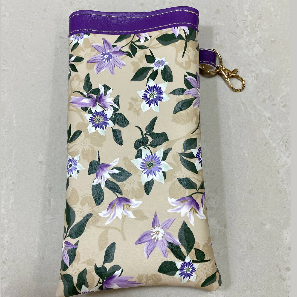 Glasses Case / Pouch featuring exclusive Australian Clematis Floral Print #6