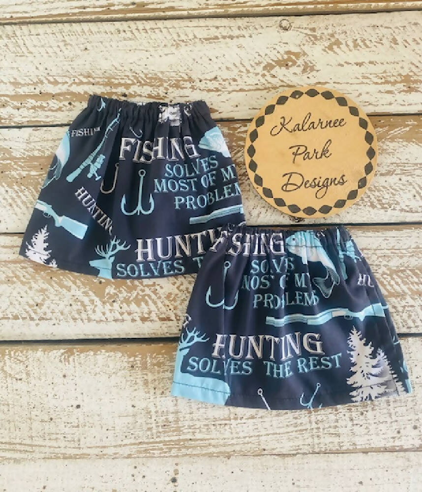 ''Fishing Solves most of my problems Hunting Solves the Rest'' Adult Sock Savers