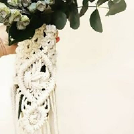 Macrame Wedding Bouquet Wrap