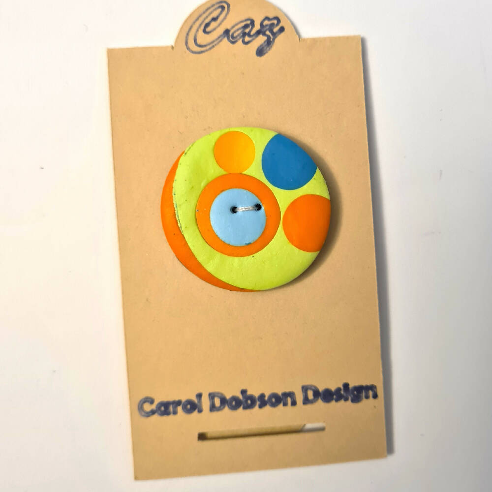 Lime green round button