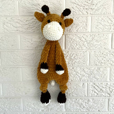 Crochet Plush Snuggle Baby Comforter Giraffe Large
