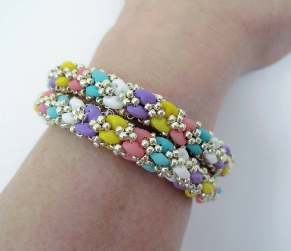 Necklace and Bracelet in Pretty Gelato Colours
