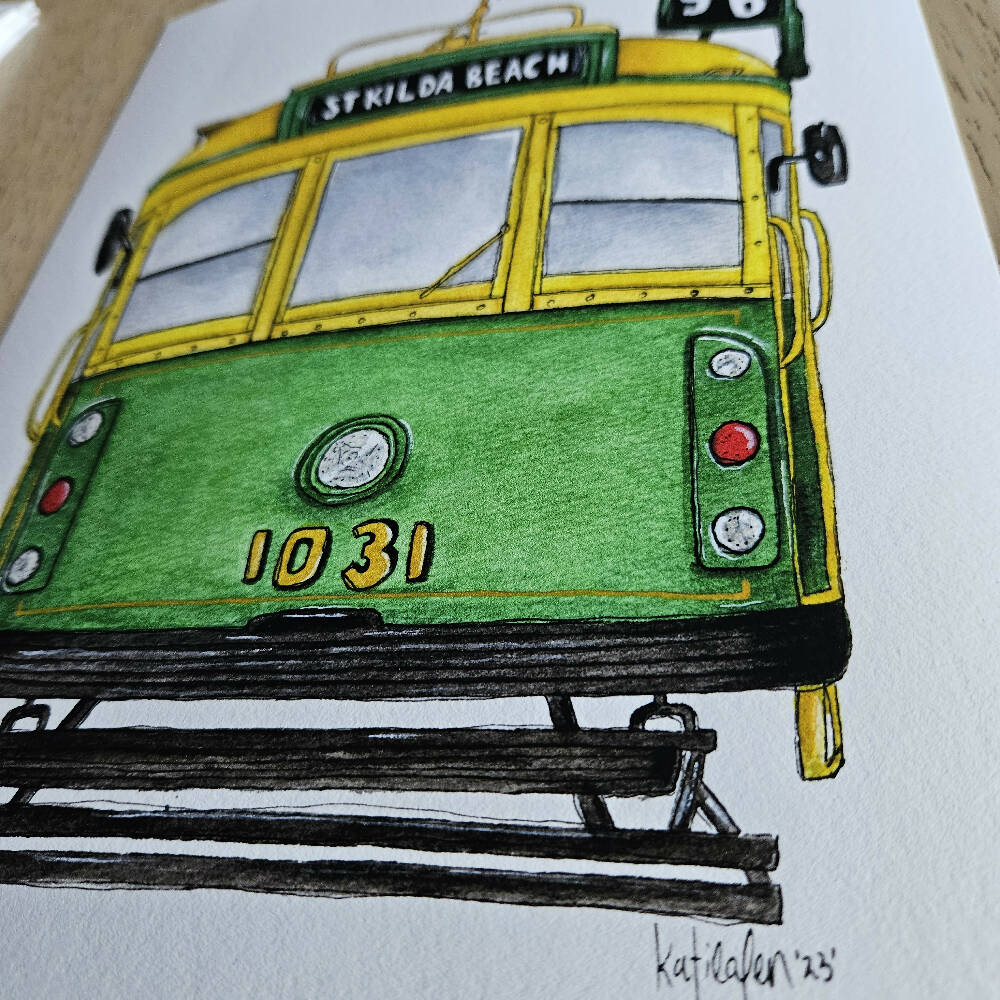 the melbourne series - st kilda beach tram