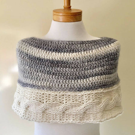 Crochet hand made Cable Cape or Cowl