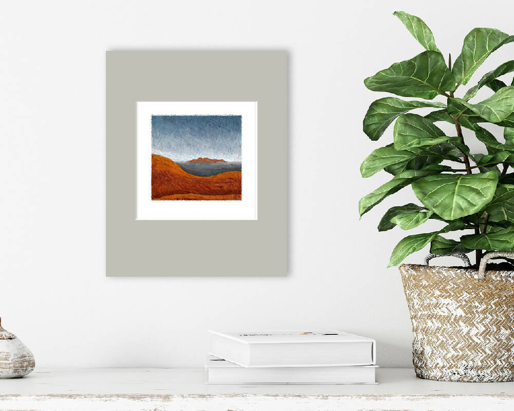 ON SALE - Olgas from Uluru art print, desert sunrise landscape print, Ayers Rock outback