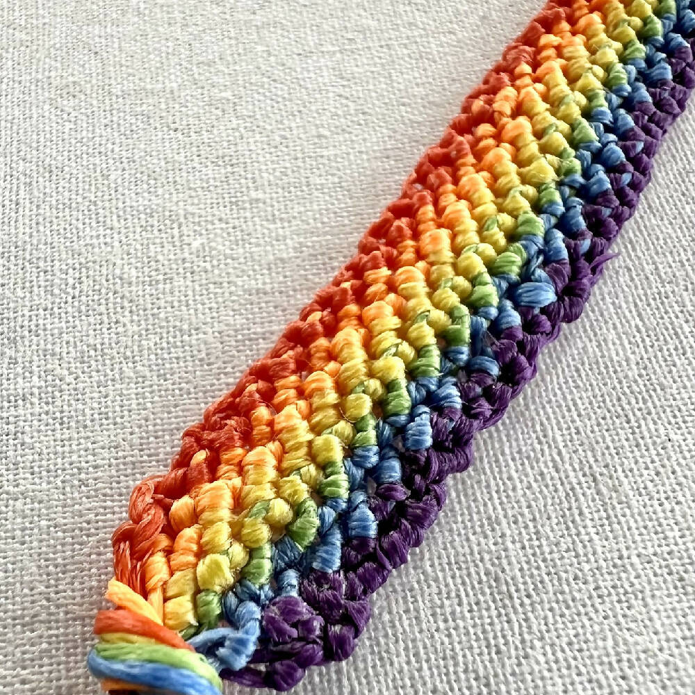 Rainbow Micro Macrame Bracelet
