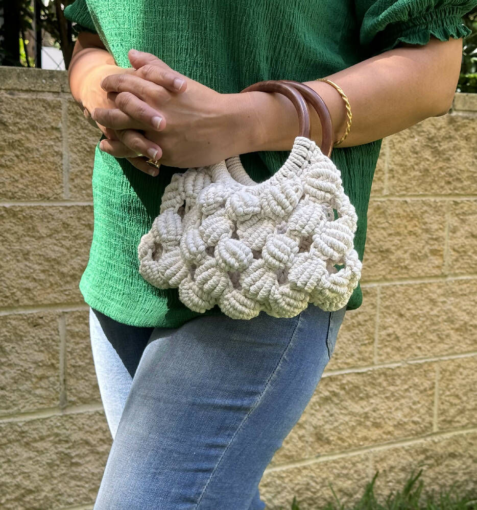 Handmade Macrame Shell Bag
