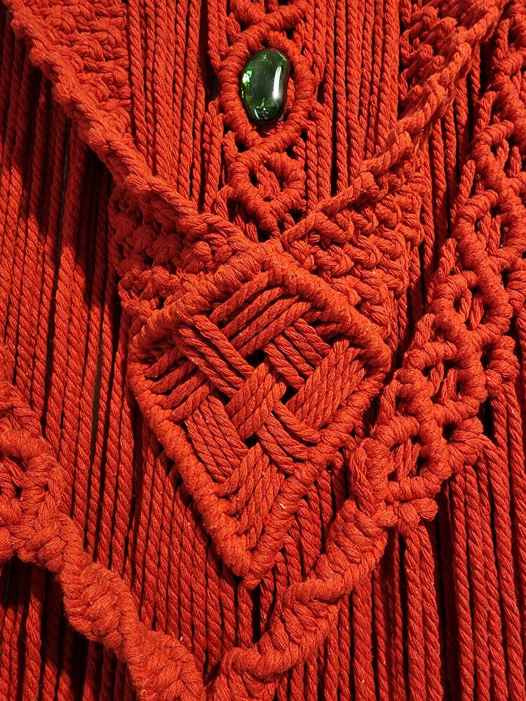 red wall hanging