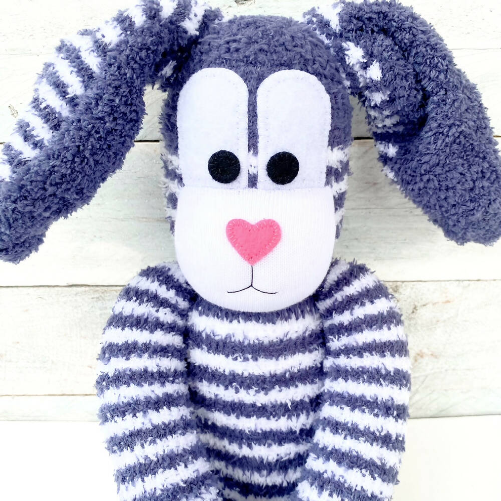Bernard the Sock Bunny - READY TO SHIP soft toy